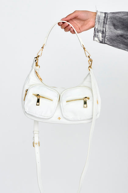 Akira Inez Buckle Bag | Silver