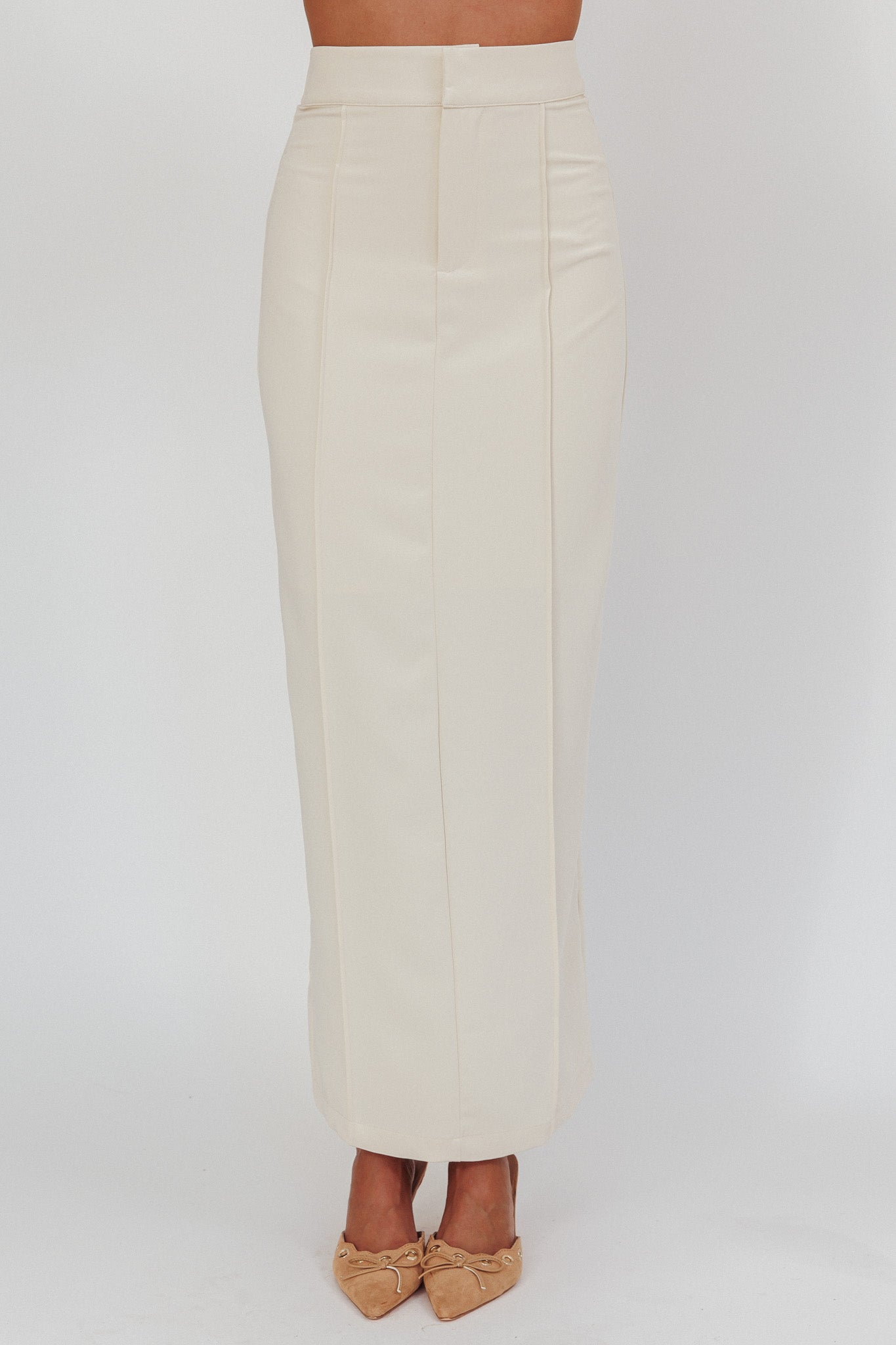 Maxi pencil skirt cream best sale