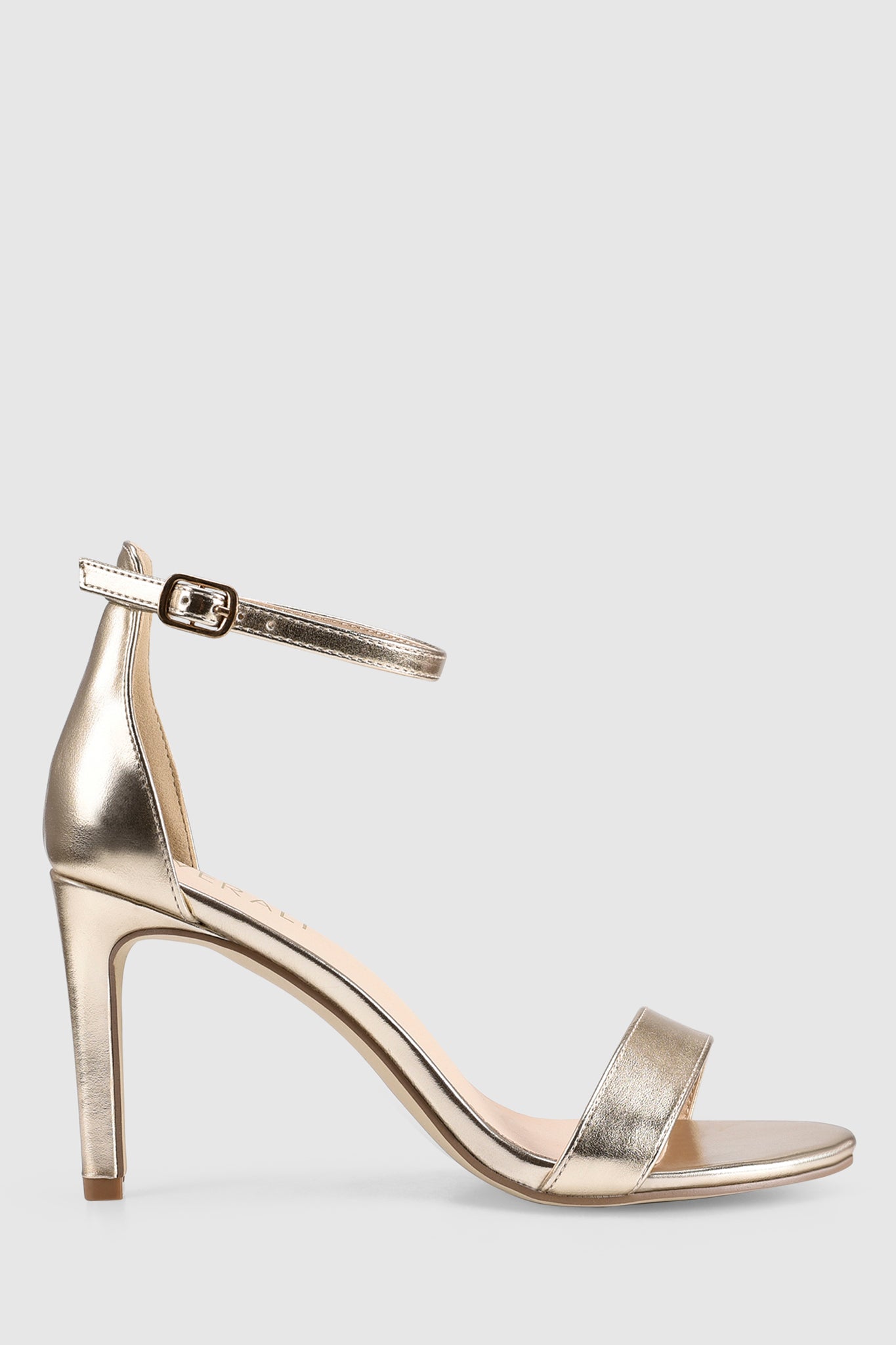 Shop the VERALi Mattie Strappy Heels Champagne Smooth | Selfie Leslie ...