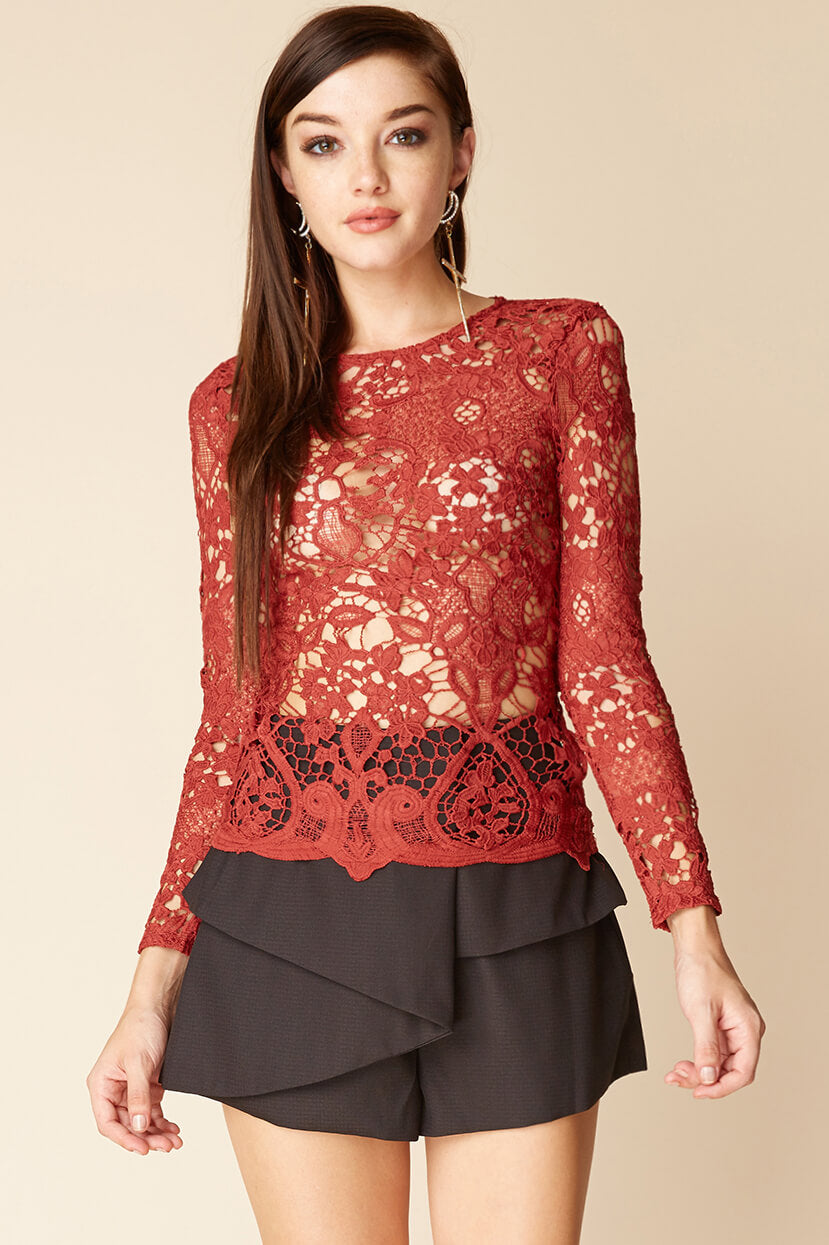 Dressy lace tops hotsell