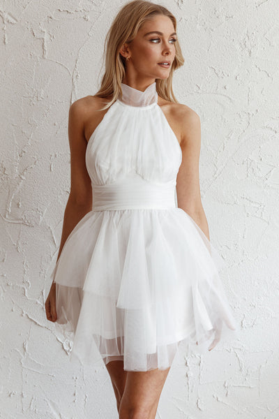 Halter neck tulle dress hotsell