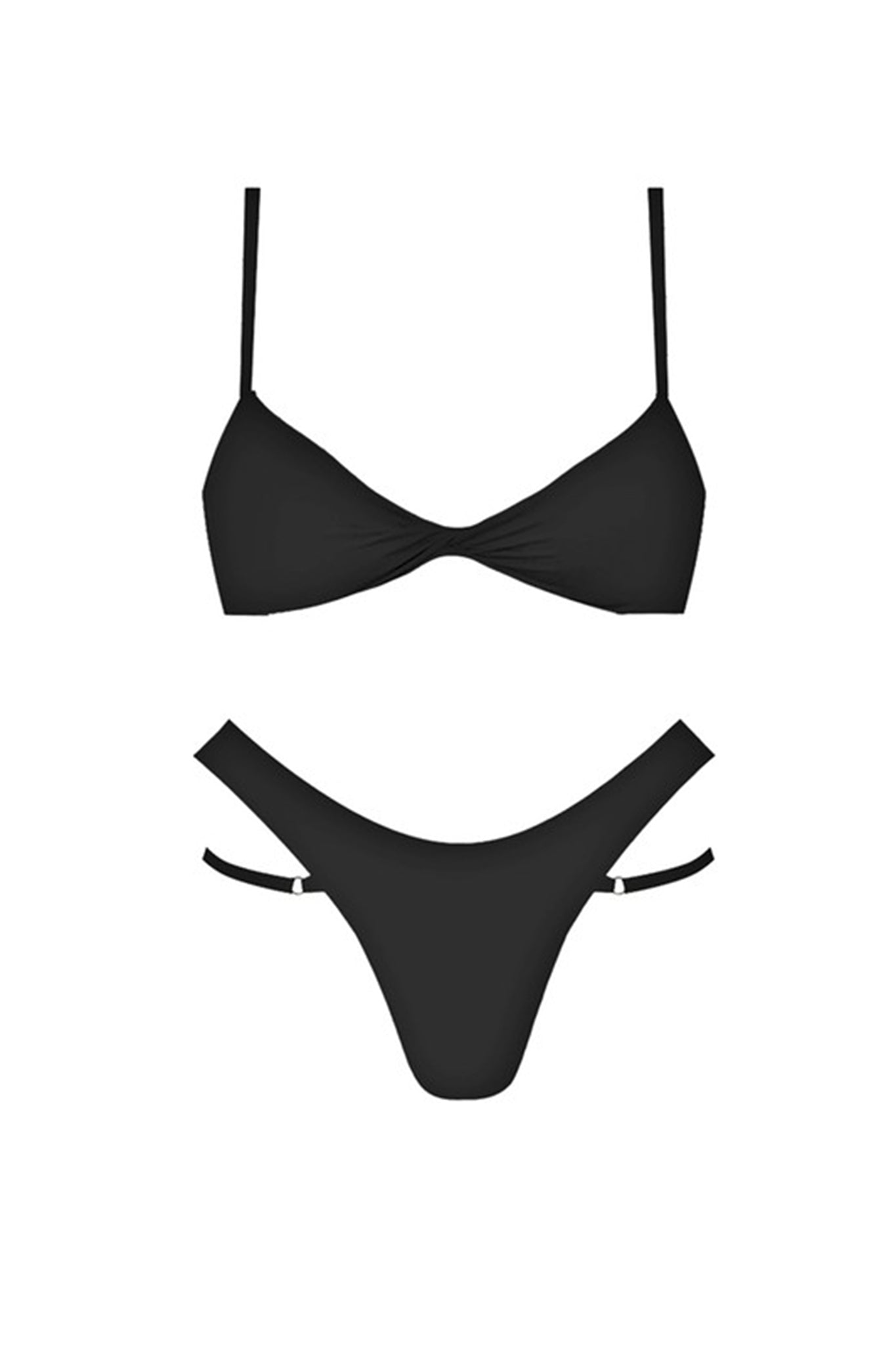 Shop The Antigua Double Strap Bikini Bottom Black Selfie Leslie Australia