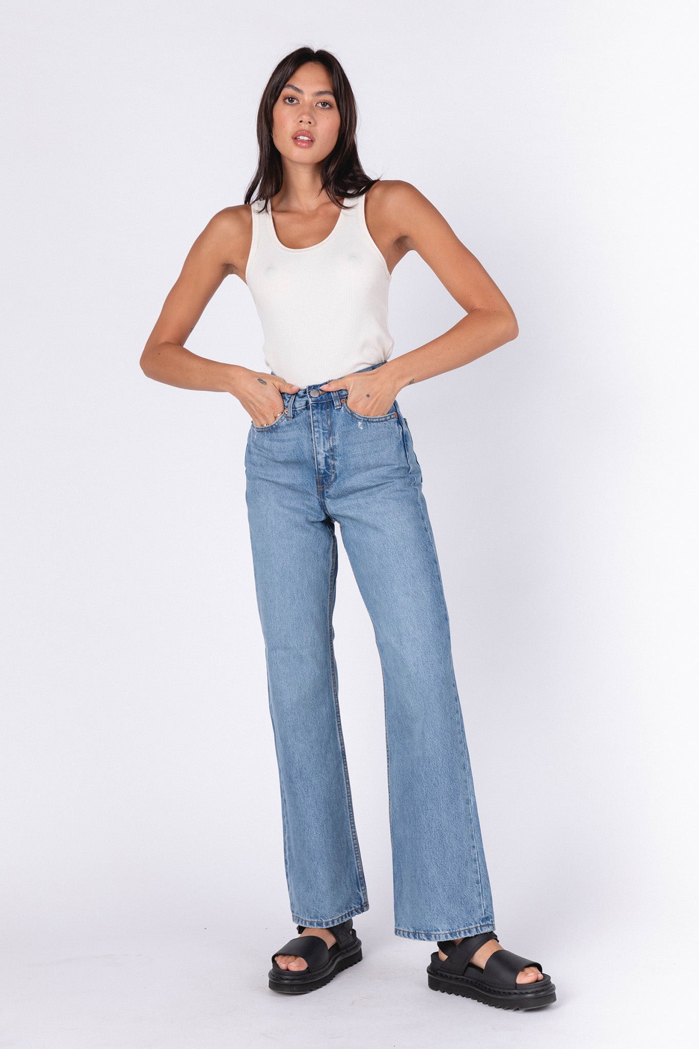 Shop the DR DENIM Echo Jeans Blue Jay | Selfie Leslie Australia